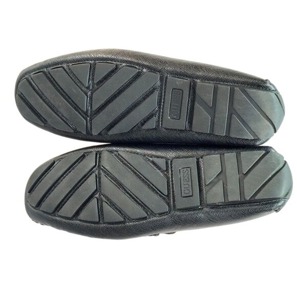 Mens Guess Black Loafers With Red Stripe & Metal G Logo Size 11 - Picture 5 of 10